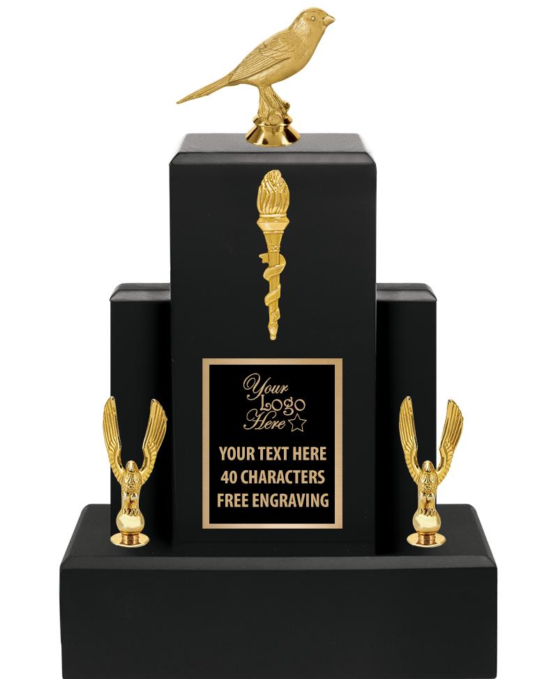 15.75" BLACK WOOD TROPHY