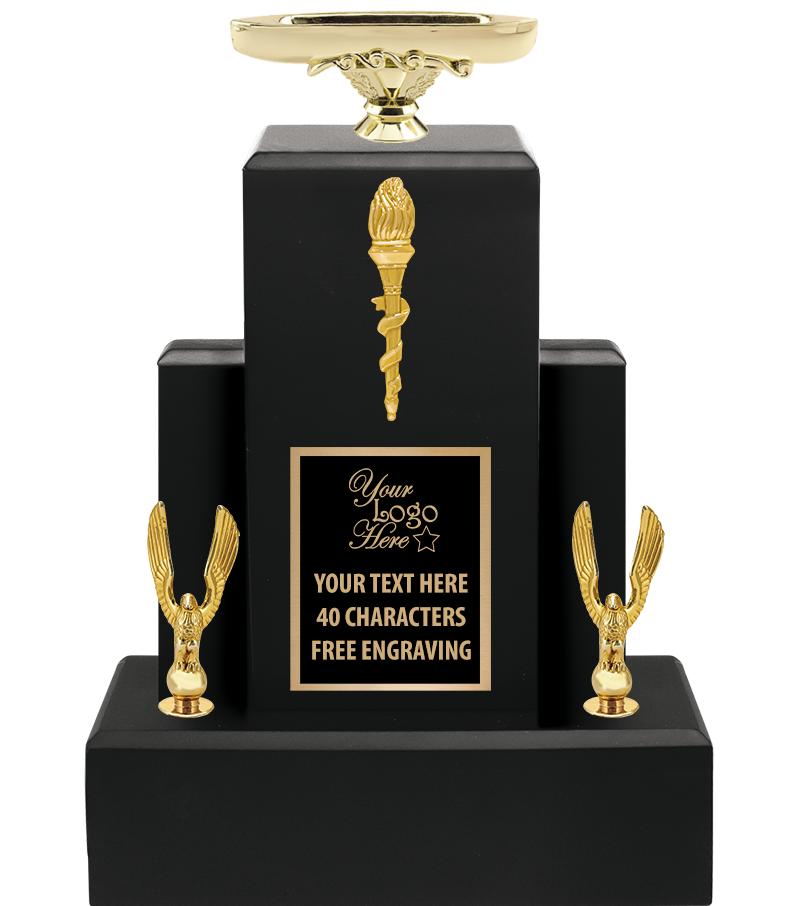 15.75" BLACK WOOD TROPHY