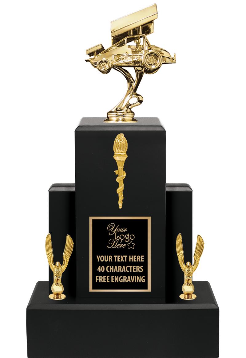 15.75" BLACK WOOD TROPHY