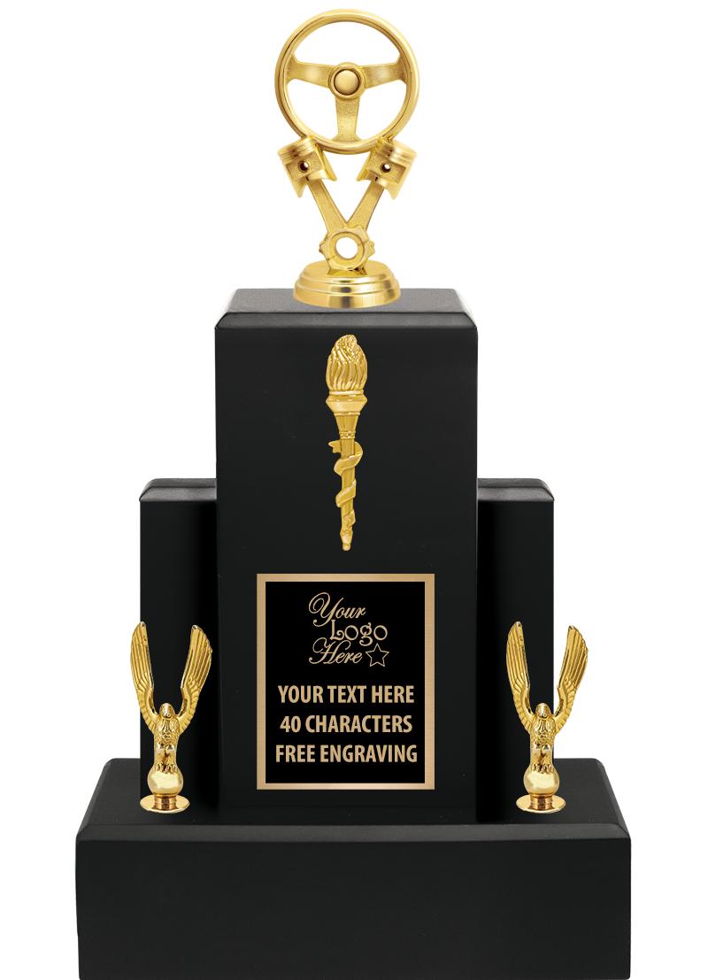 15.75" BLACK WOOD TROPHY