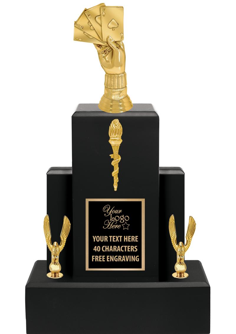 15.75" BLACK WOOD TROPHY