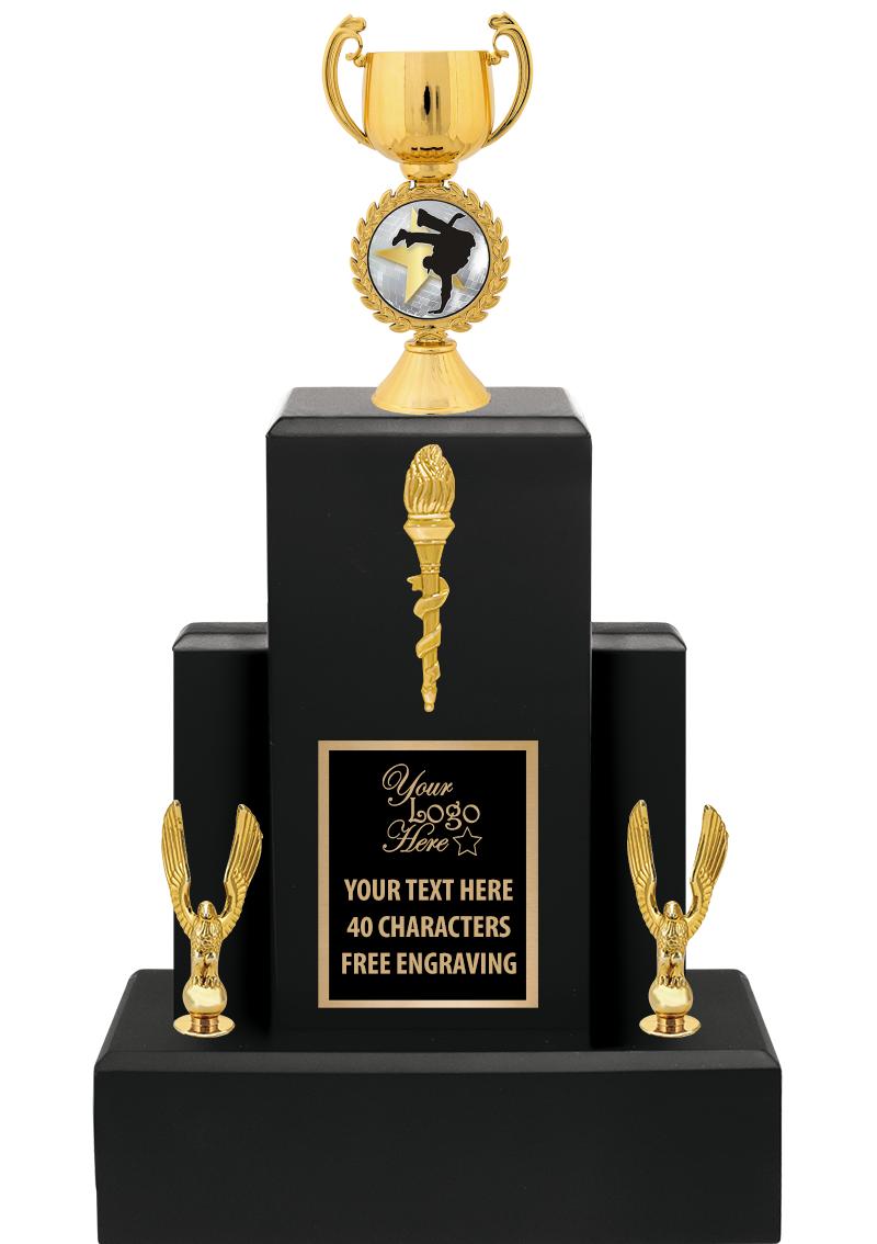 15.75" BLACK WOOD TROPHY