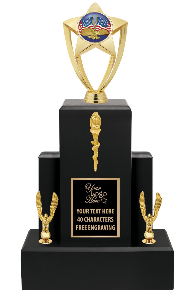 15.75" BLACK WOOD TROPHY