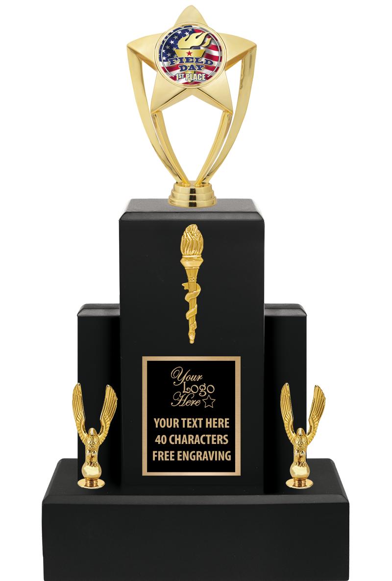 15.75" BLACK WOOD TROPHY