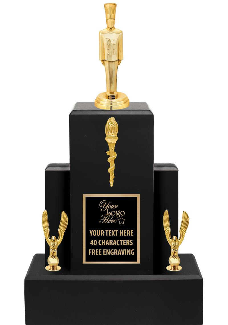 15.75" BLACK WOOD TROPHY