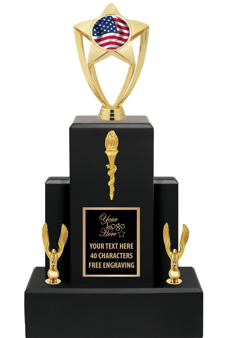 15.75" BLACK WOOD TROPHY