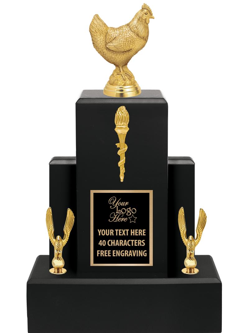 15.75" BLACK WOOD TROPHY