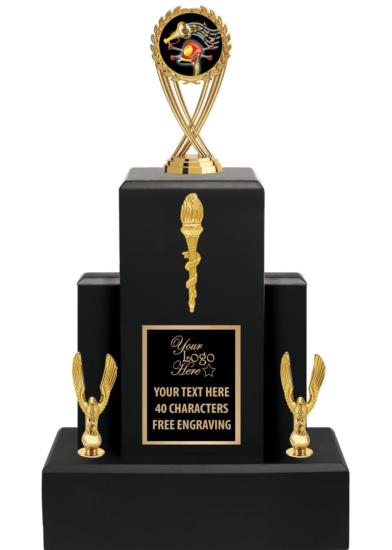 15.75" BLACK WOOD TROPHY