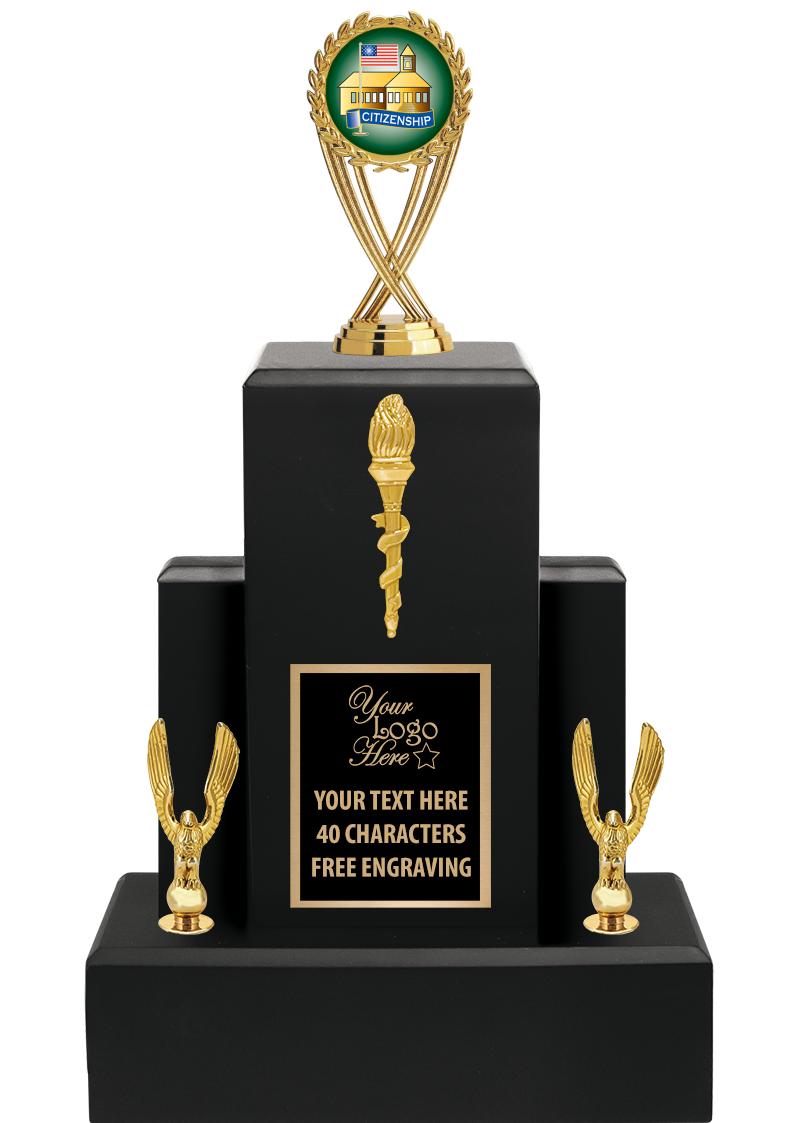 15.75" BLACK WOOD TROPHY