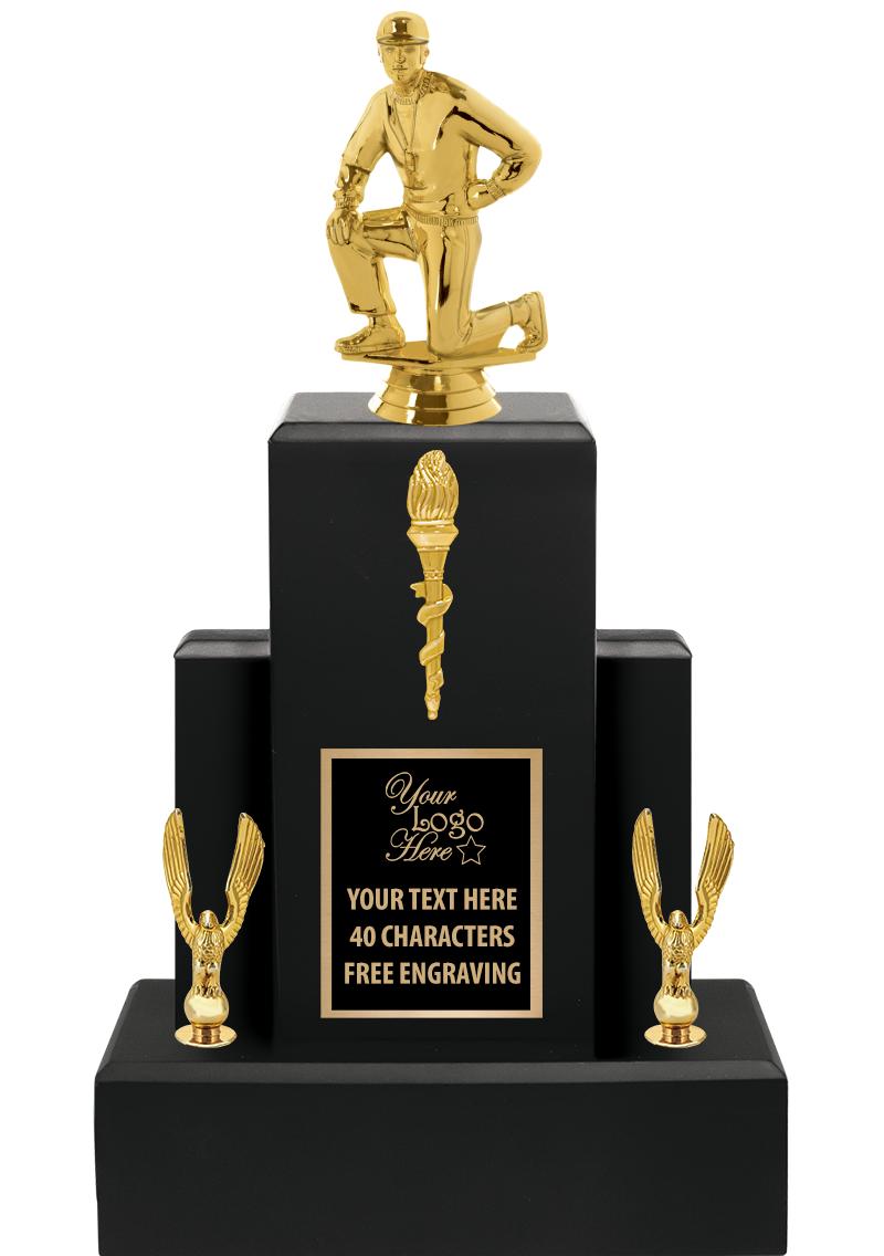 15.75" BLACK WOOD TROPHY