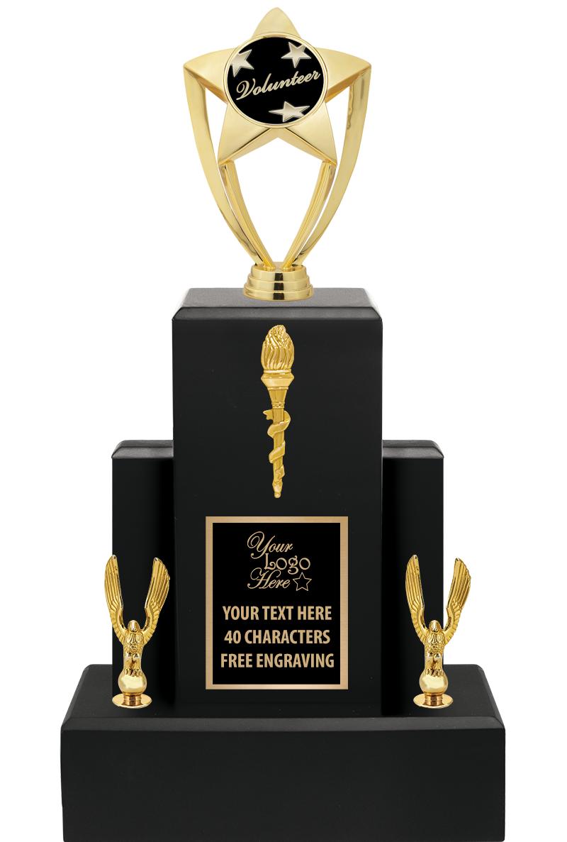 15.75" BLACK WOOD TROPHY