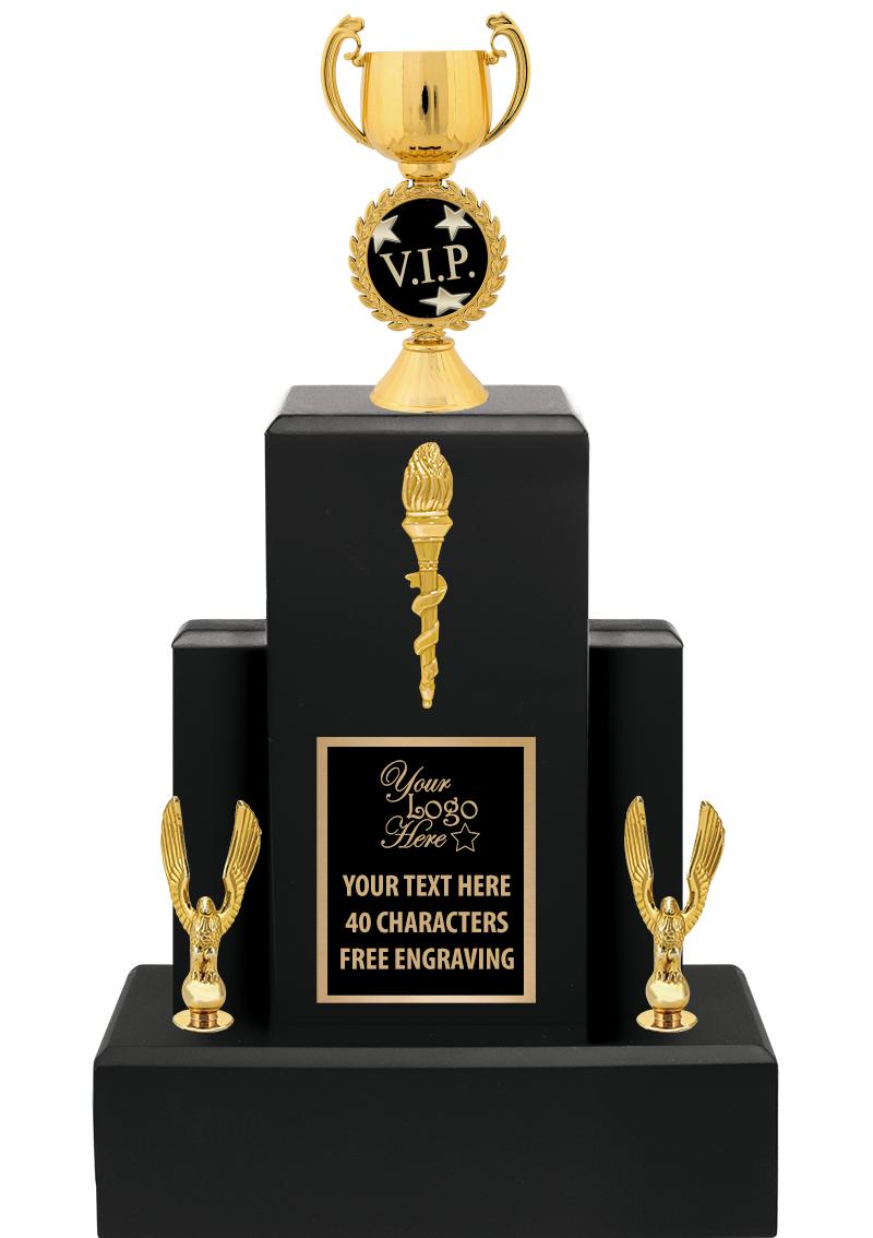 15.75" BLACK WOOD TROPHY