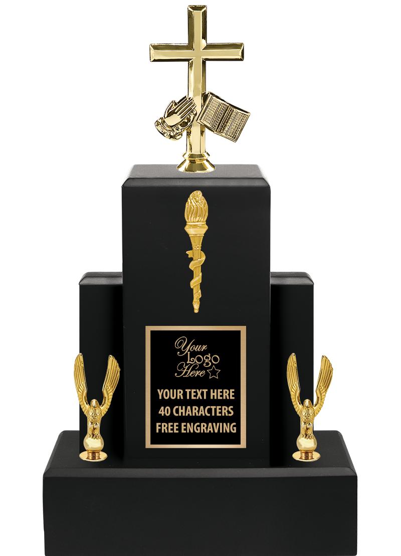 15.75" BLACK WOOD TROPHY