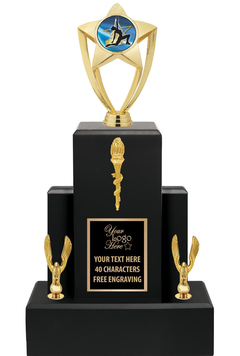 15.75" BLACK WOOD TROPHY