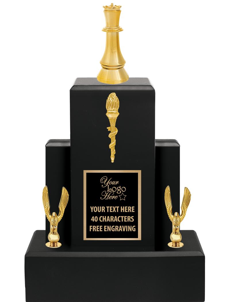 15.75" BLACK WOOD TROPHY