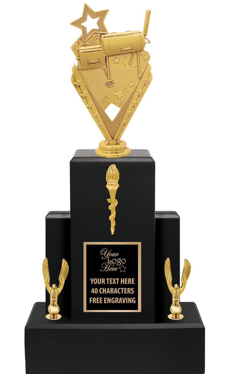 15.75" BLACK WOOD TROPHY