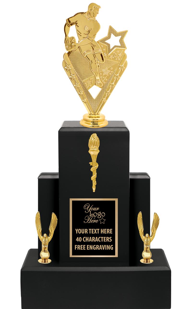 15.75" BLACK WOOD TROPHY