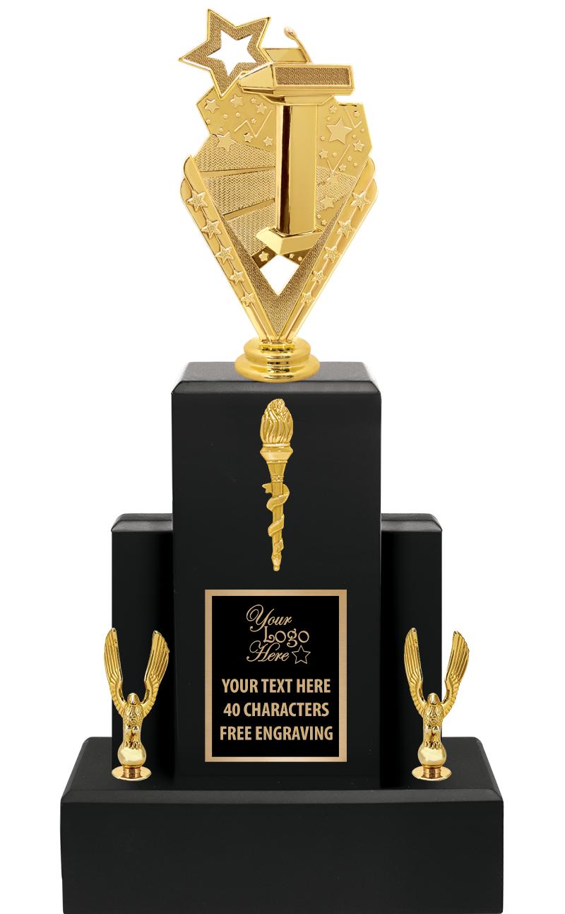15.75" BLACK WOOD TROPHY