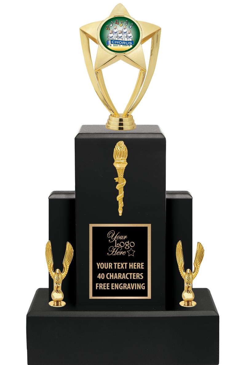 15.75" BLACK WOOD TROPHY