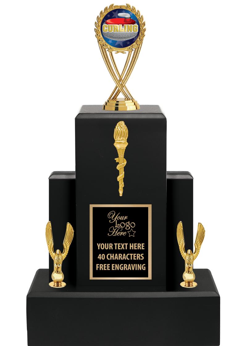 15.75" BLACK WOOD TROPHY