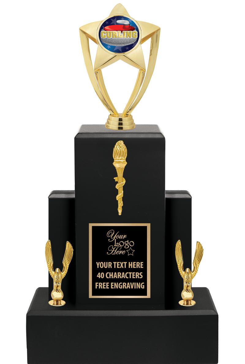 15.75" BLACK WOOD TROPHY
