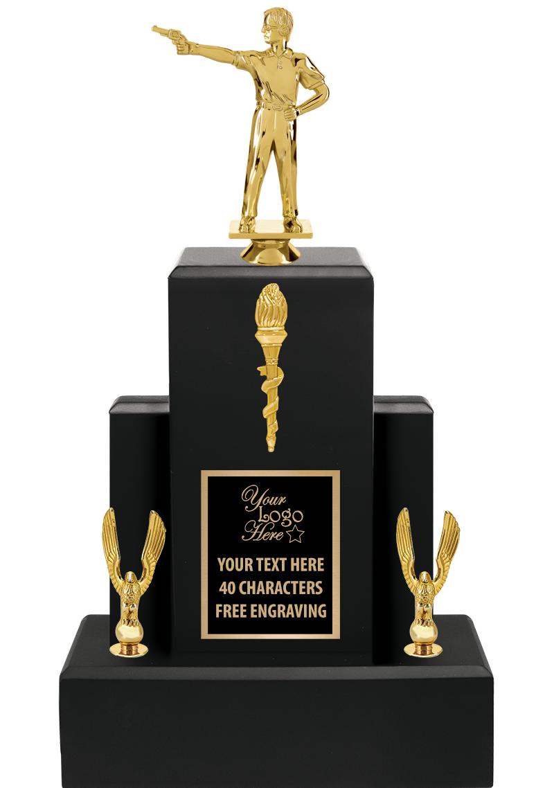 15.75" BLACK WOOD TROPHY