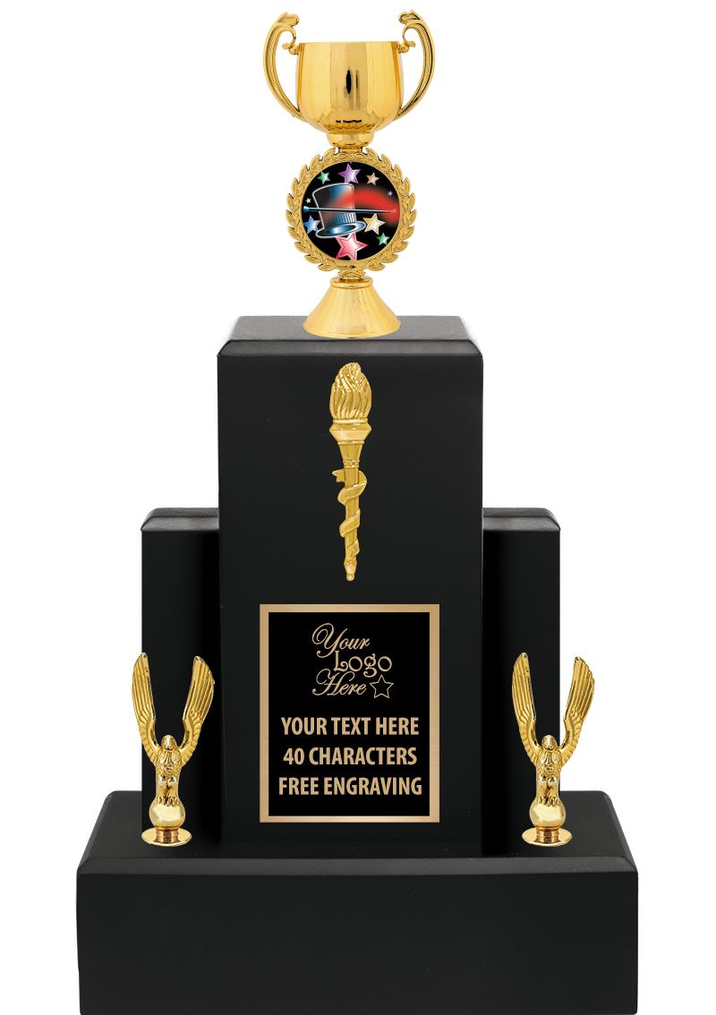 15.75" BLACK WOOD TROPHY