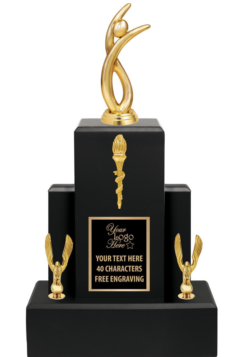 15.75" BLACK WOOD TROPHY