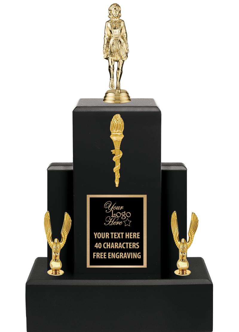 15.75" BLACK WOOD TROPHY