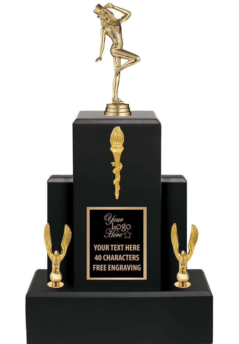 15.75" BLACK WOOD TROPHY