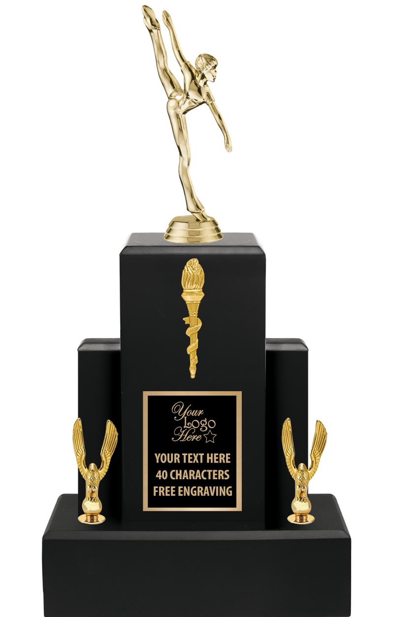 15.75" BLACK WOOD TROPHY