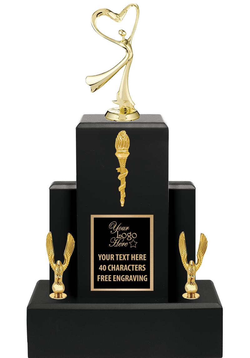 15.75" BLACK WOOD TROPHY