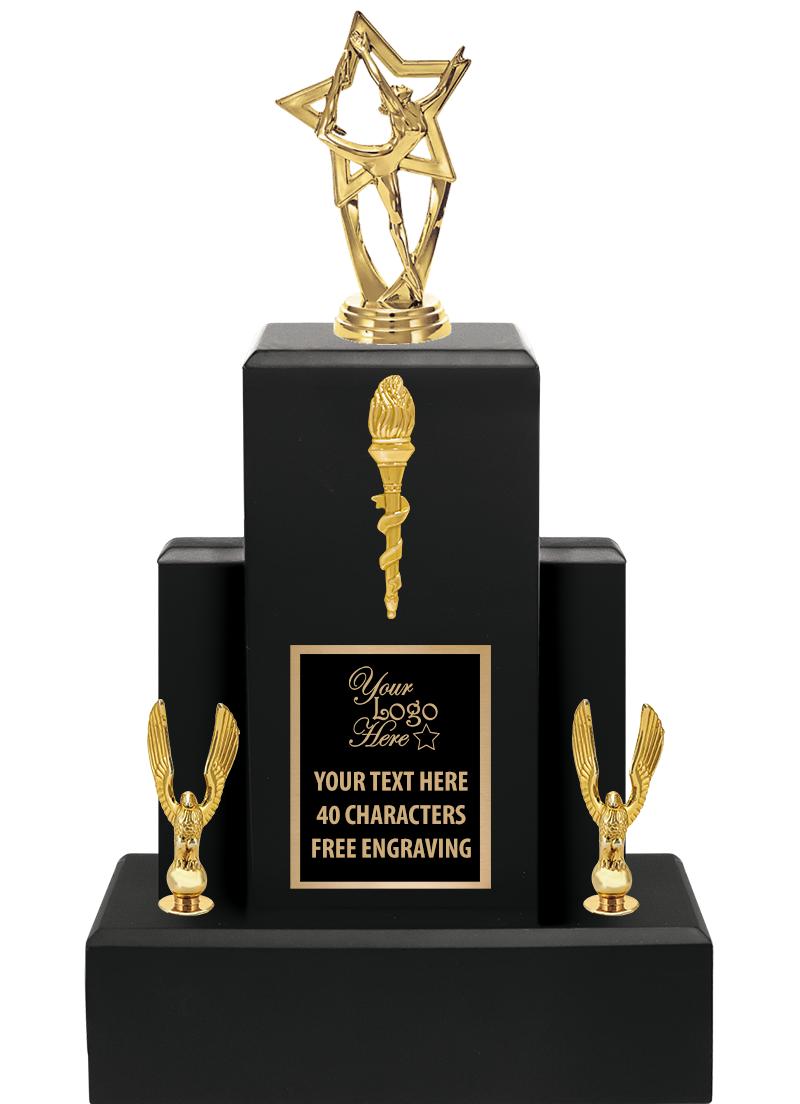 15.75" BLACK WOOD TROPHY