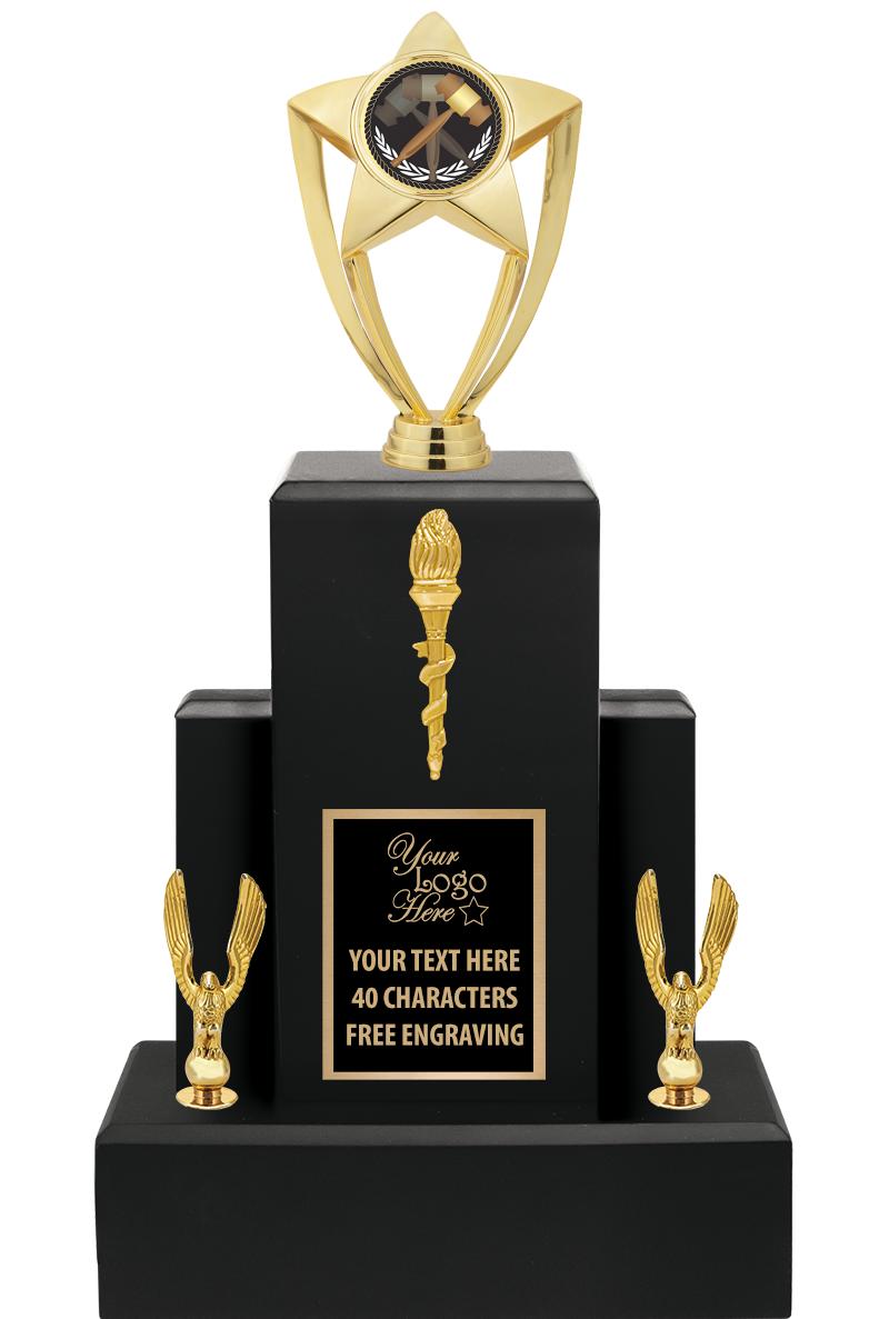 15.75" BLACK WOOD TROPHY