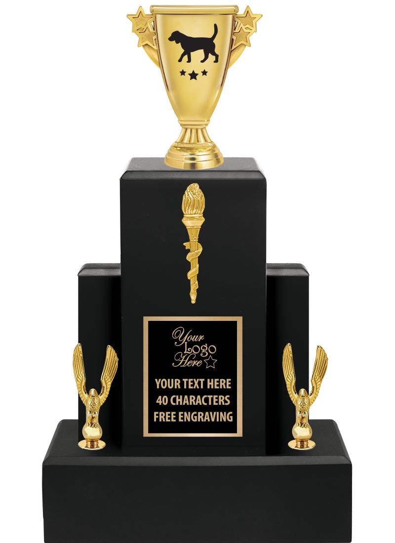 15.75" BLACK WOOD TROPHY