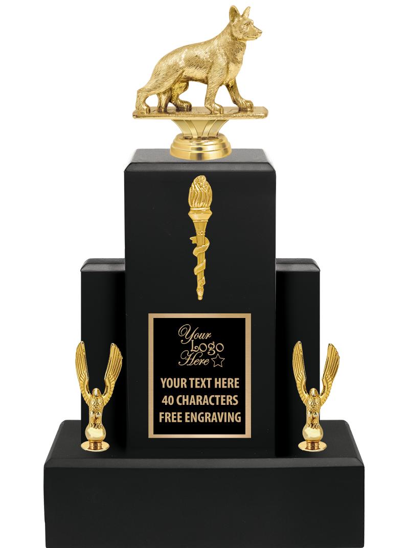 15.75" BLACK WOOD TROPHY