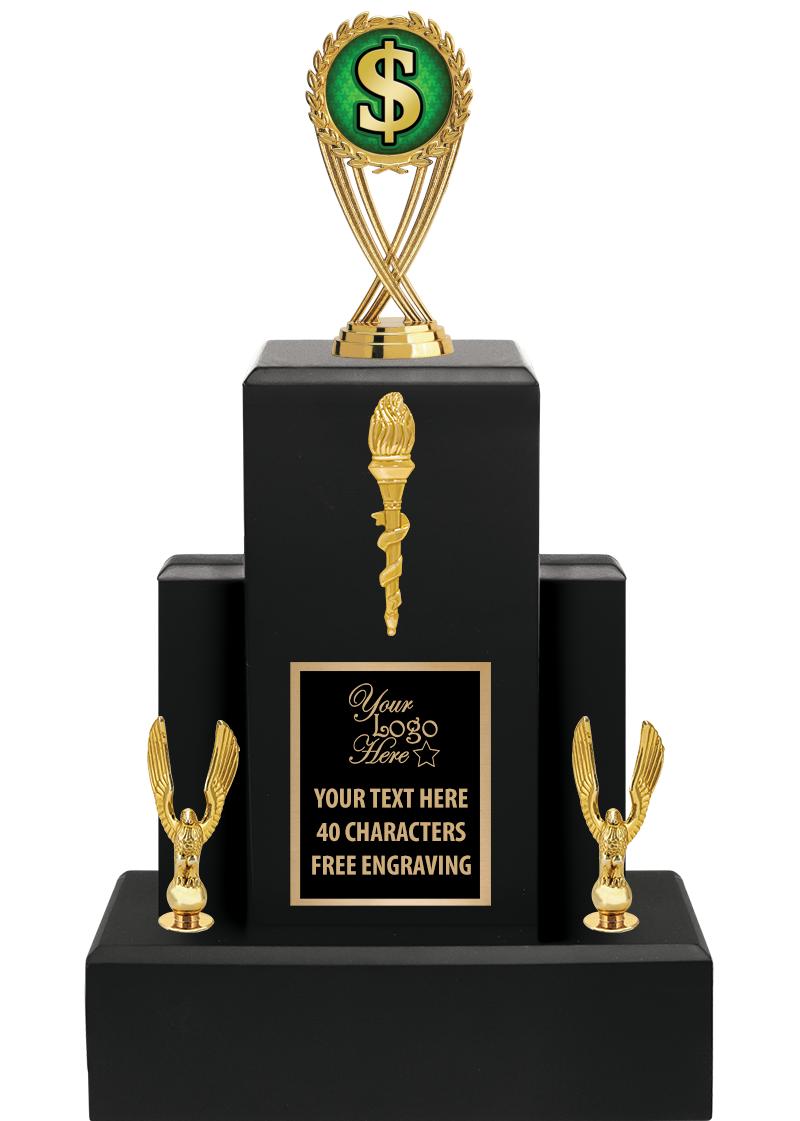 15.75" BLACK WOOD TROPHY