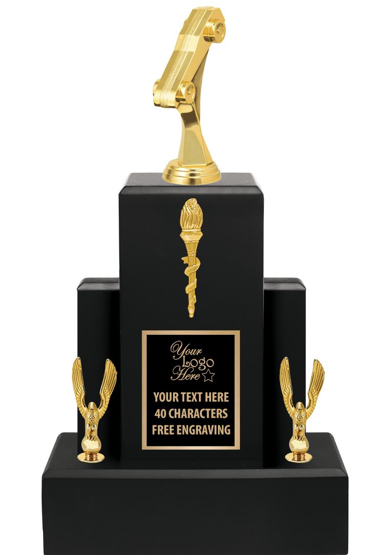 15.75" BLACK WOOD TROPHY