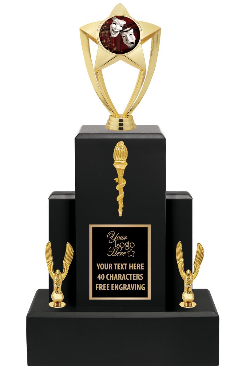 15.75" BLACK WOOD TROPHY