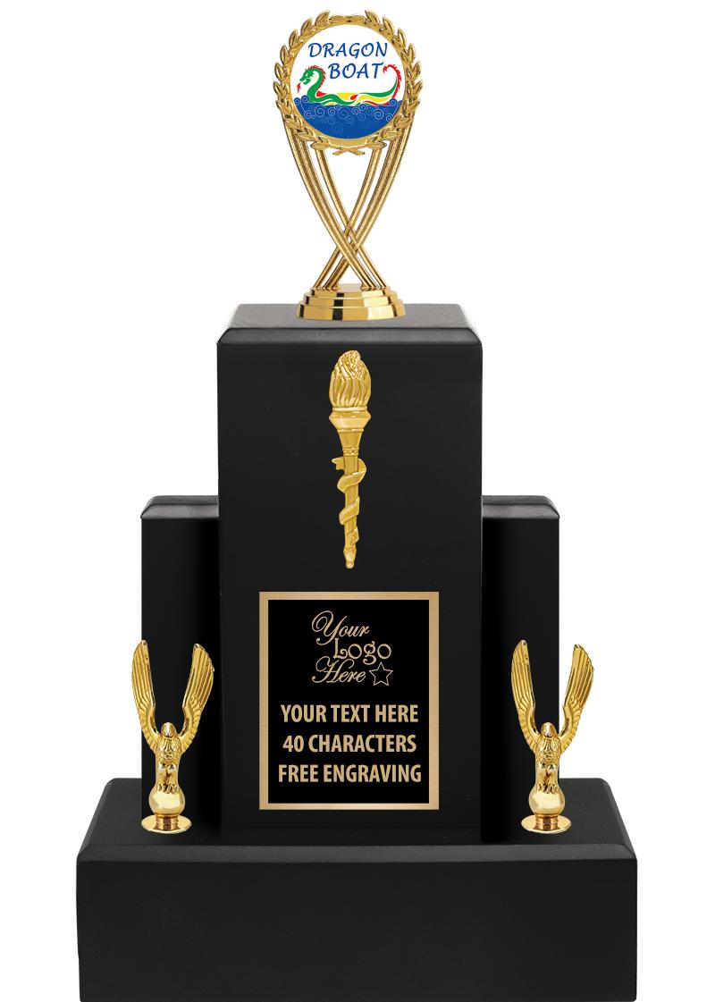 15.75" BLACK WOOD TROPHY