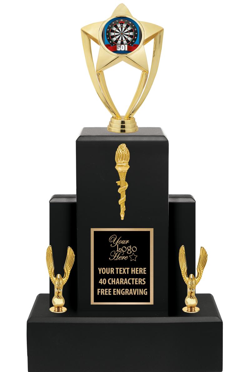 15.75" BLACK WOOD TROPHY