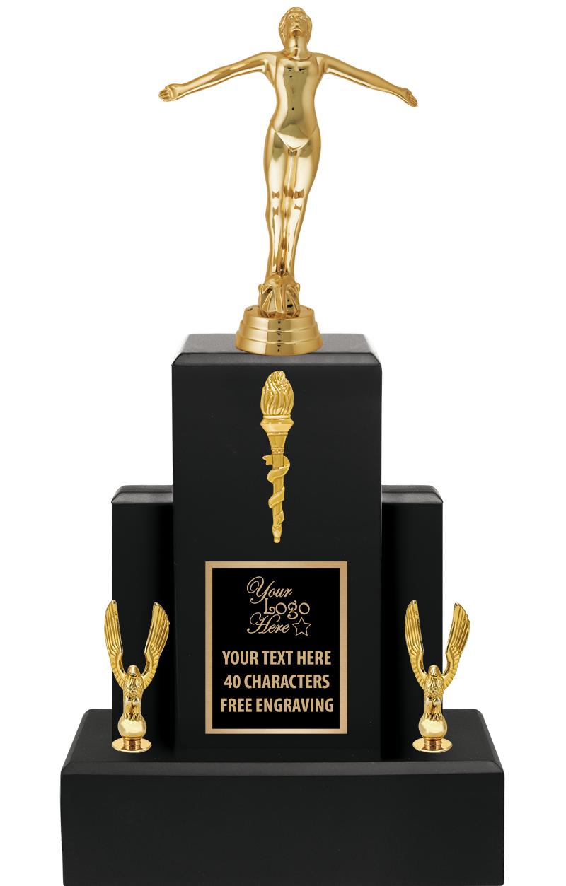 15.75" BLACK WOOD TROPHY