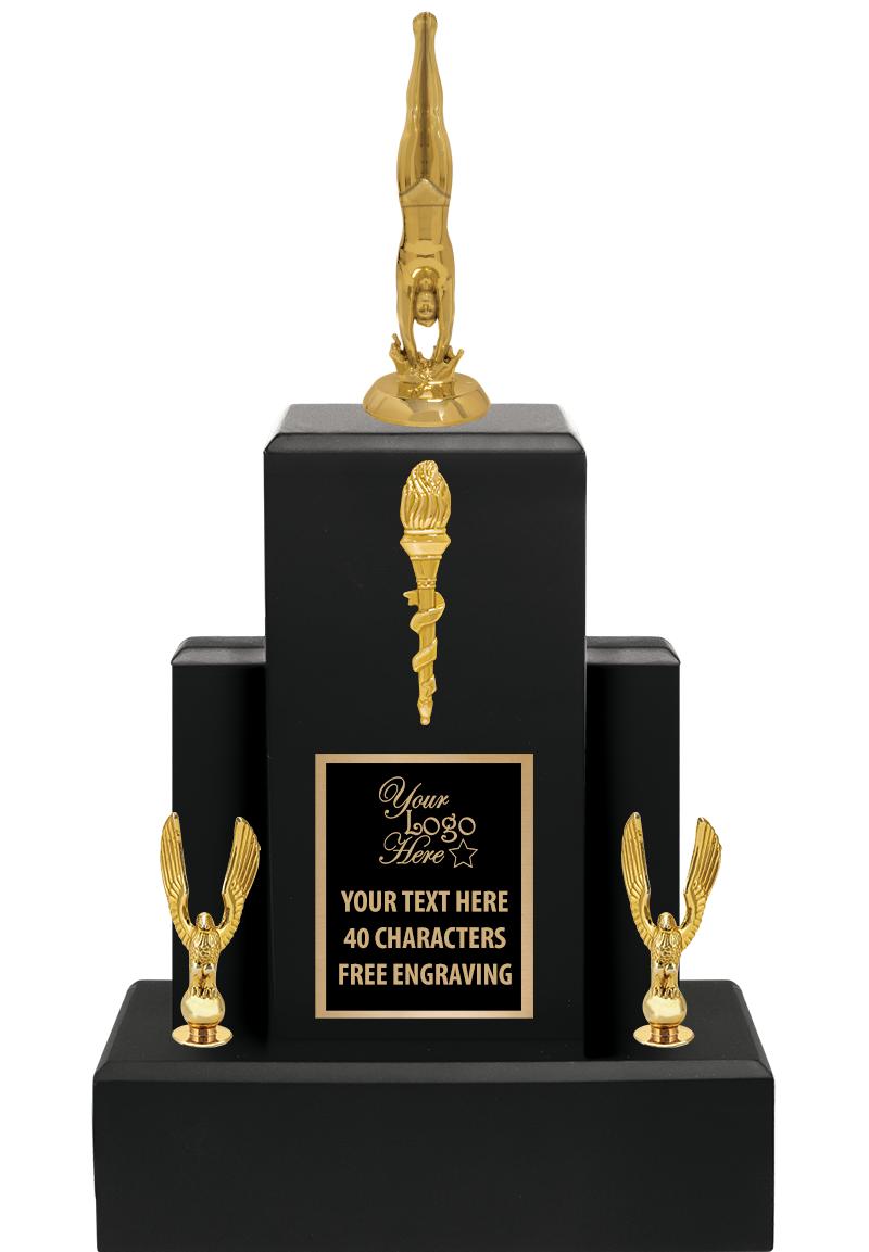 15.75" BLACK WOOD TROPHY