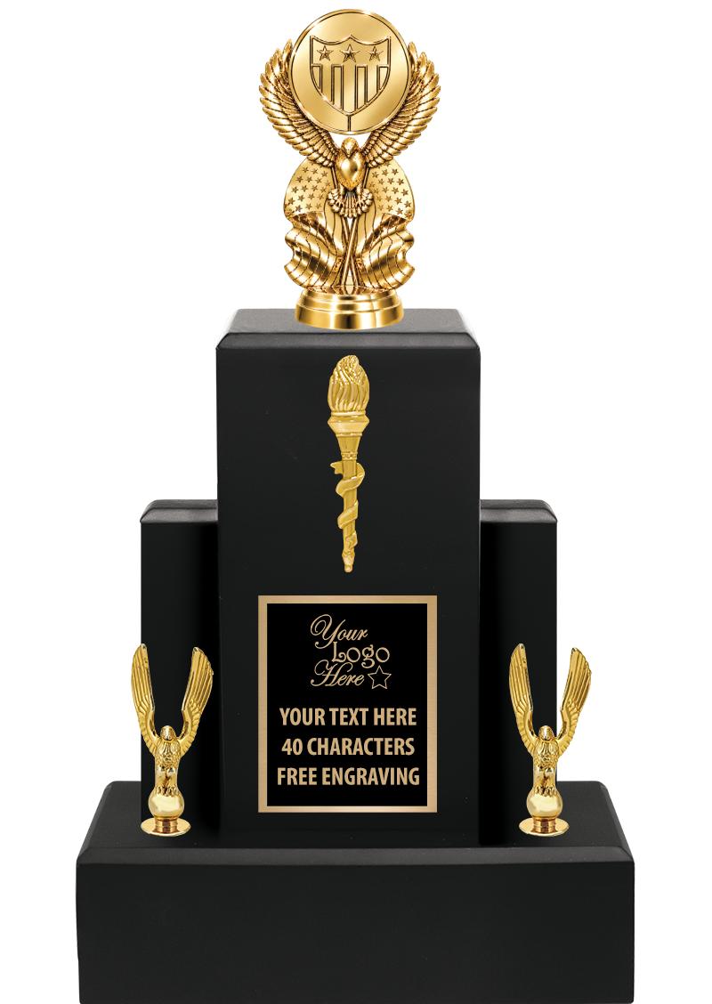 15.75" BLACK WOOD TROPHY