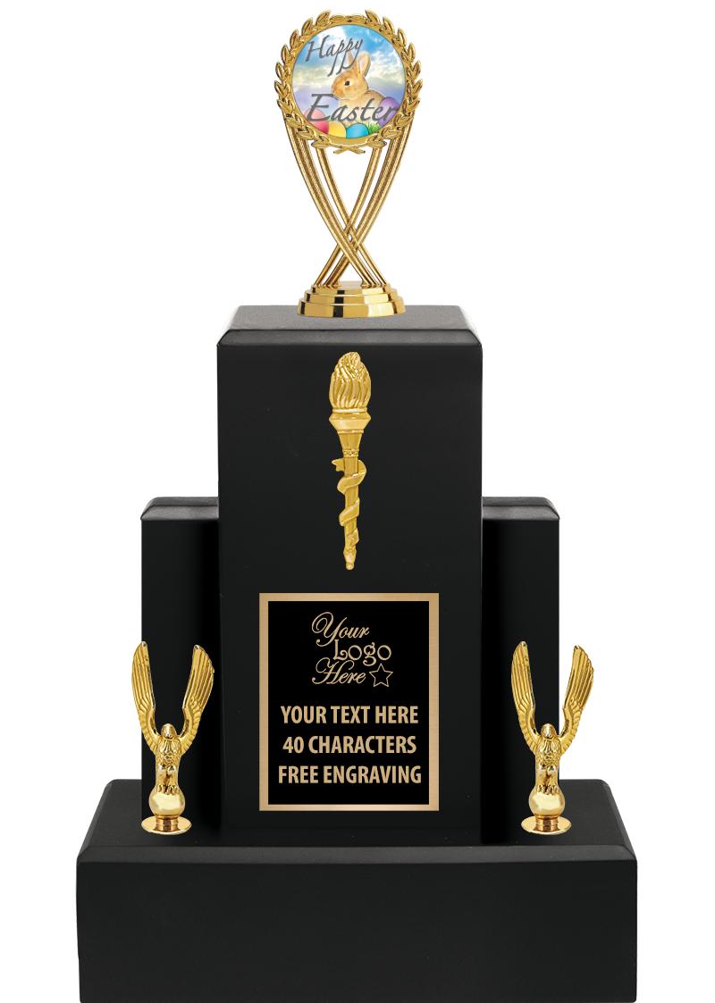 15.75" BLACK WOOD TROPHY