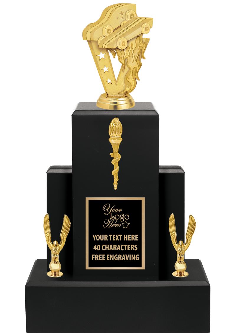 15.75" BLACK WOOD TROPHY