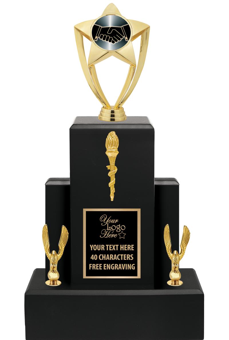 15.75" BLACK WOOD TROPHY