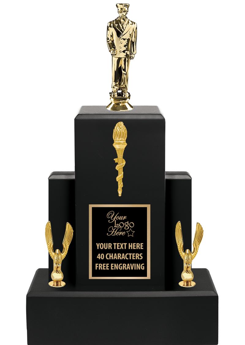 15.75" BLACK WOOD TROPHY