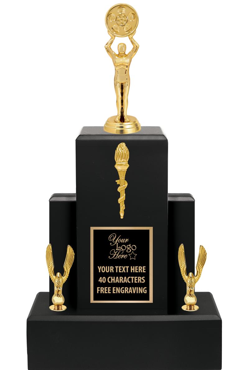 15.75" BLACK WOOD TROPHY