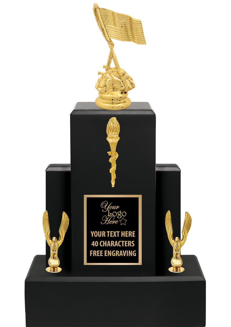 15.75" BLACK WOOD TROPHY